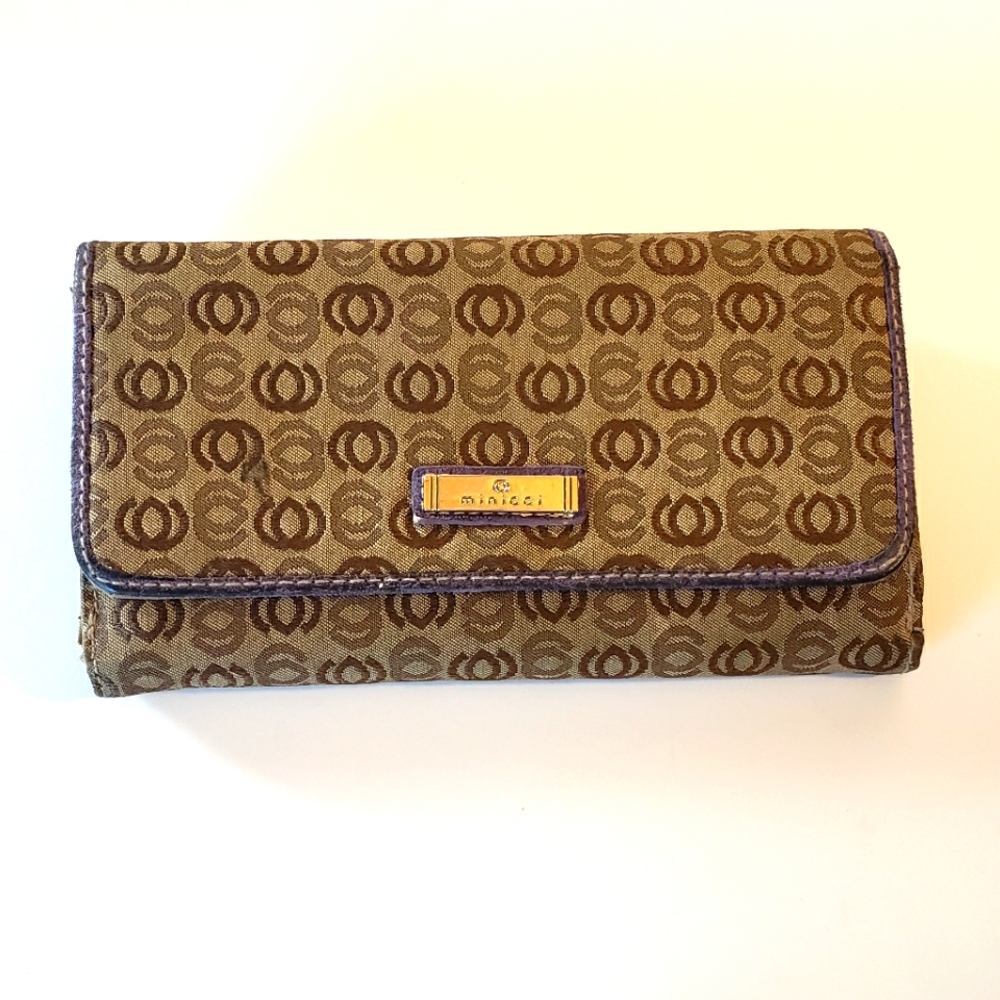 Minicci  Brand Small Women's  Wallet Brown/Beige